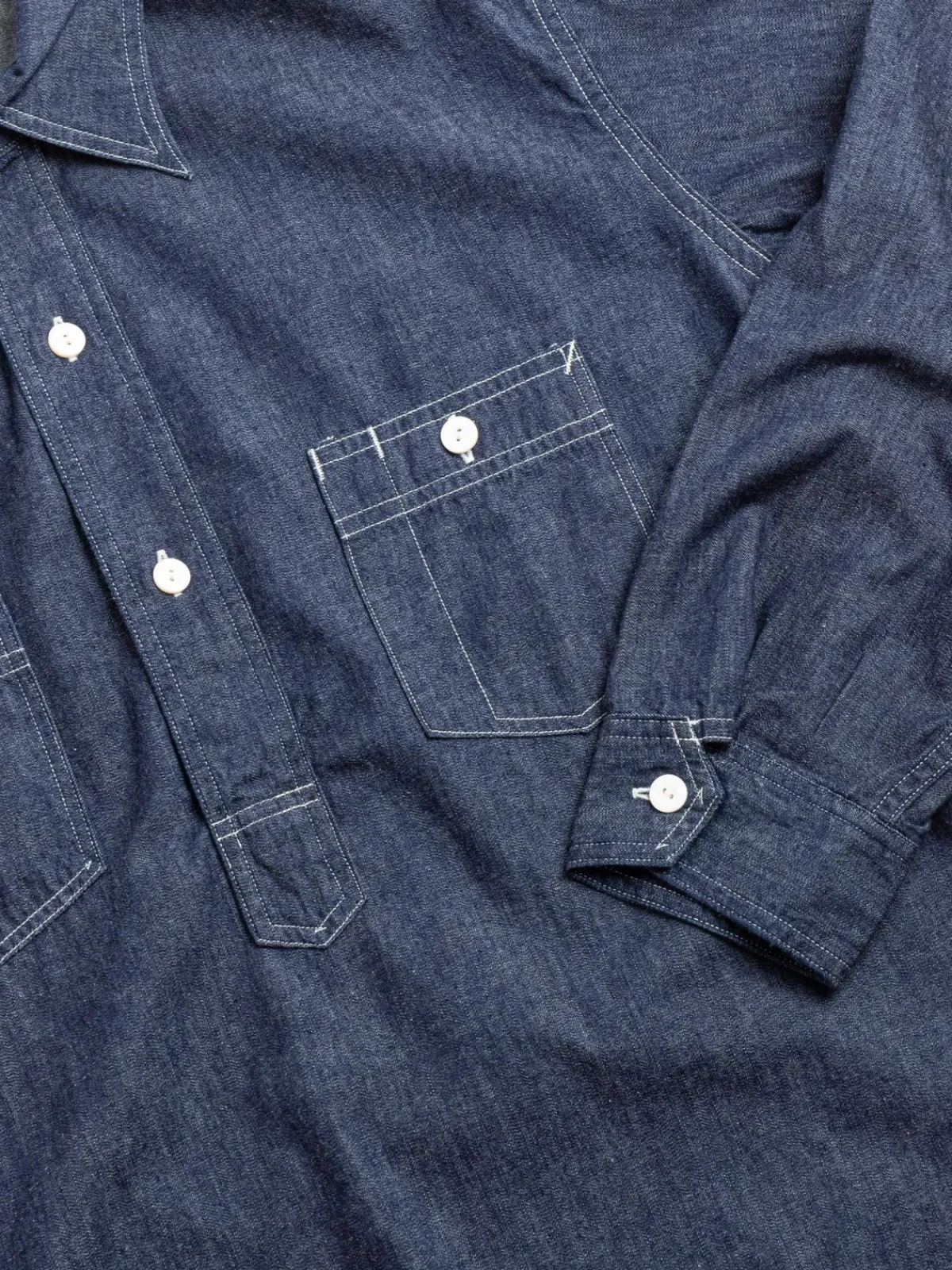 (1202–LDI) No.2 SHIRT LIGHT DENIM | Post O’alls Fashion