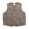 (1502&ndash;TWB) FLEECE VEST TRASHED WOOL BASE | Post O&rsquo;alls New