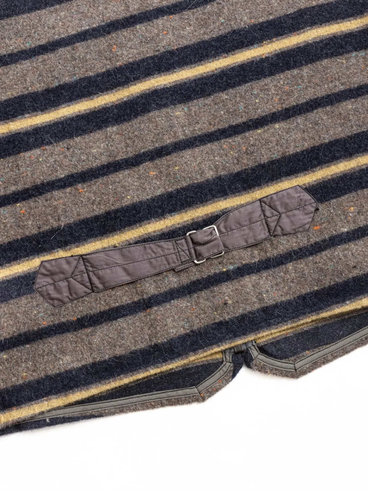 (1502–TWN) FLEECE VEST TRASHED WOOL NAVY STRIPE | Post O’alls Best Sale
