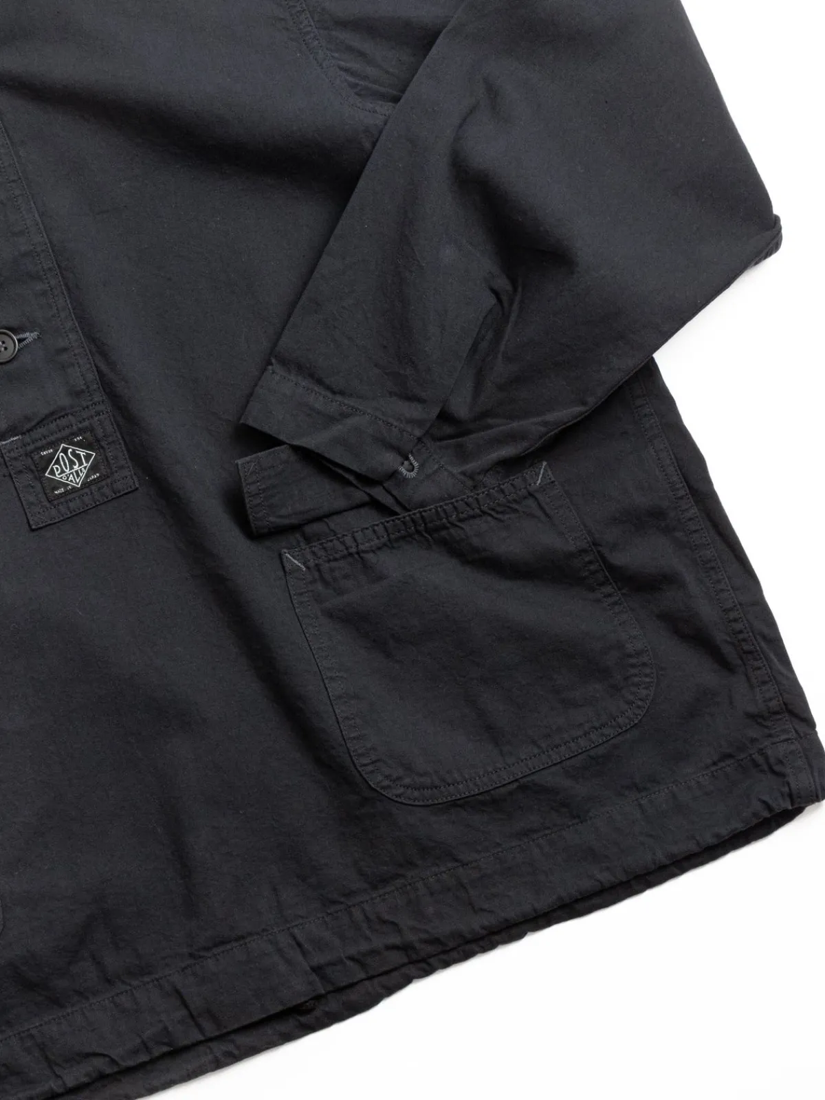 (1105–VTC) NAVY PARKA VINTAGE TWILL CHARCOAL | Post O’alls Fashion