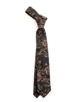 NECK TIE BLACK GOLD CP FLORAL JACQUARD | Engineered Garments Clearance