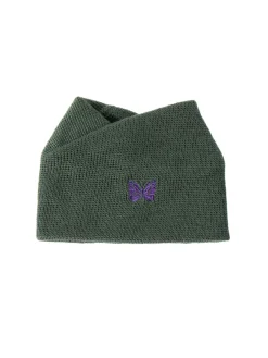 NECK WARMER MERINO WOOL OLIVE | Needles Fashion