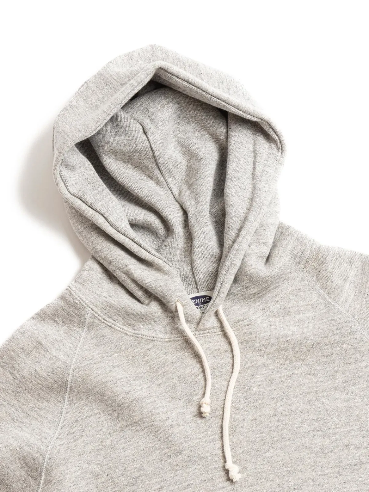 4 NEEDLE RAGLAN HOODIE LIGHT HEATHER | DENIME Shop