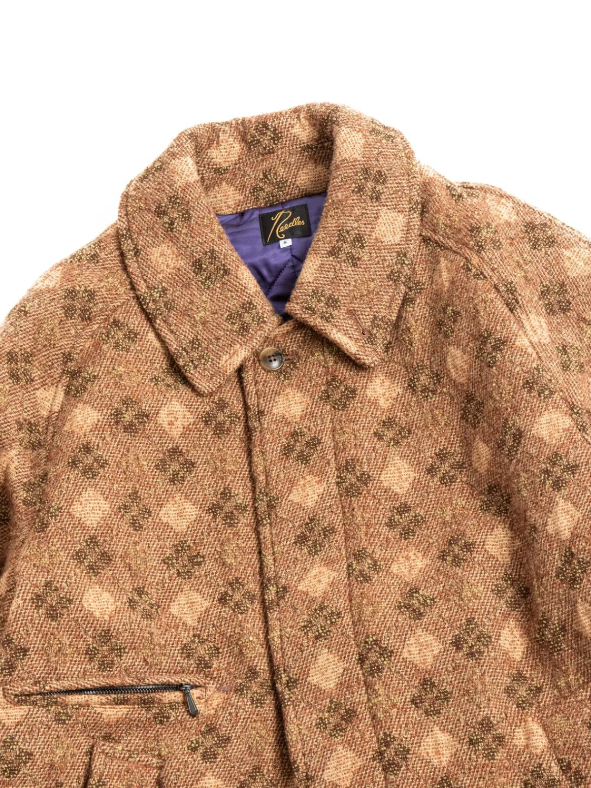 BALCOLLAR COAT W/N ARGYLE JQ BROWN | Needles Clearance