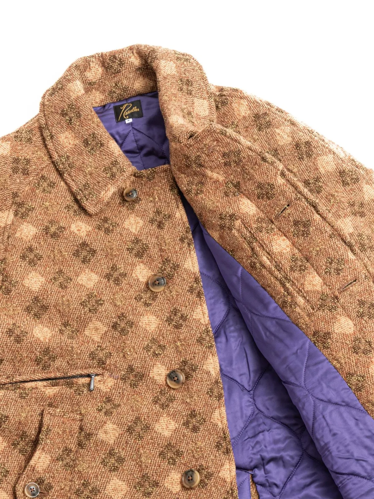 BALCOLLAR COAT W/N ARGYLE JQ BROWN | Needles Clearance