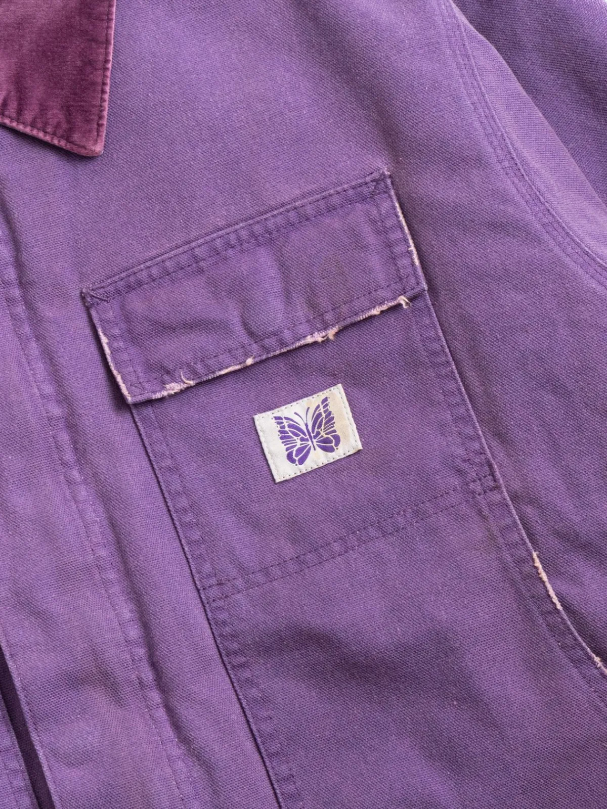 LUMBERJACK COAT 11OZ COTTON PURPLE | Needles Hot