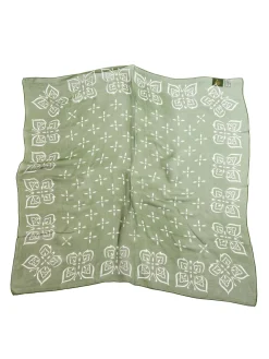 SCARF SILK CREPE PAPILLON OLIVE | Needles Fashion
