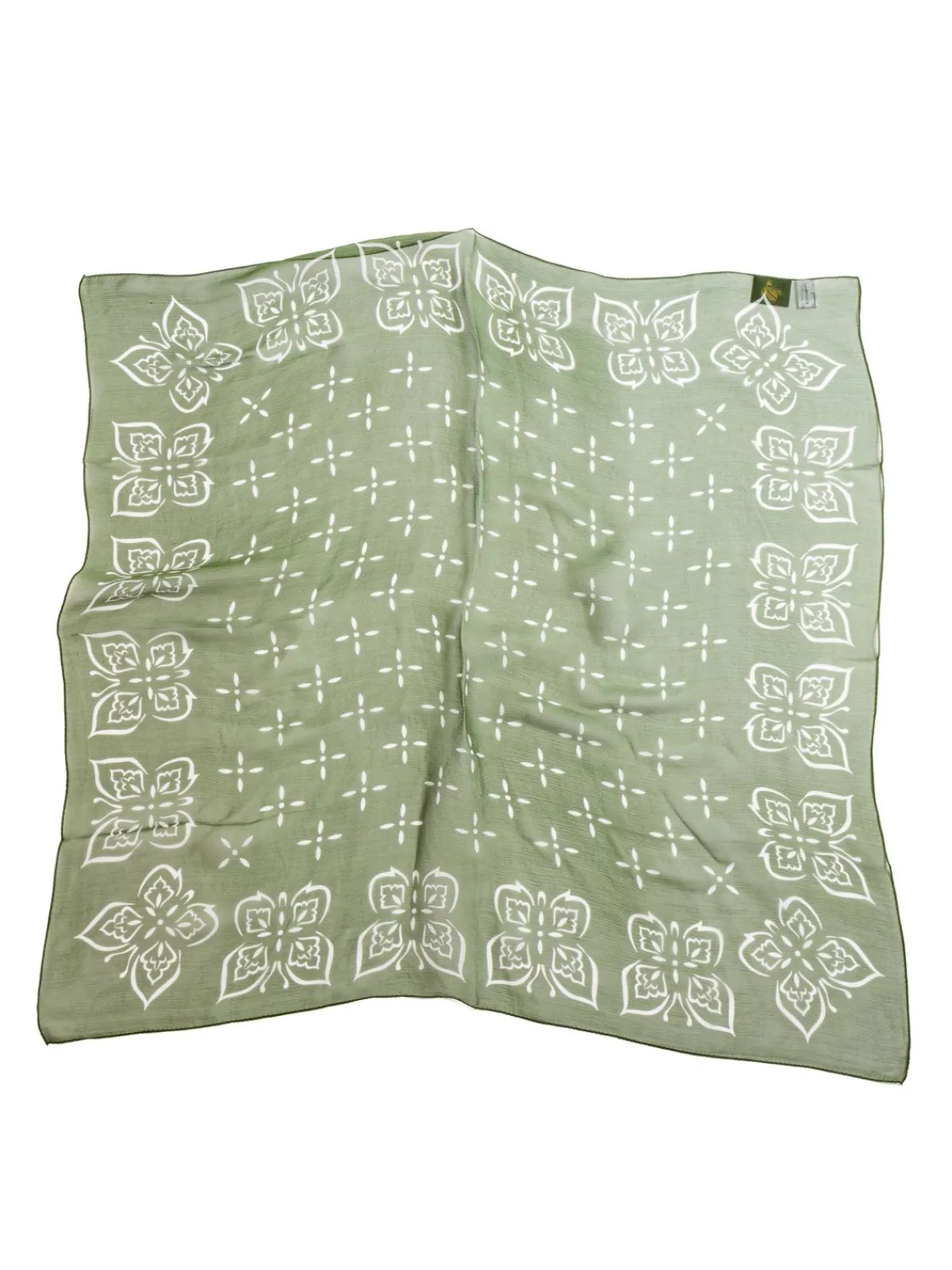 SCARF SILK CREPE PAPILLON OLIVE | Needles Fashion