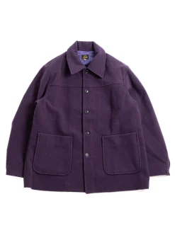 S.N. COVERALL WOOL MOLESKIN EGGPLANT | Needles Discount