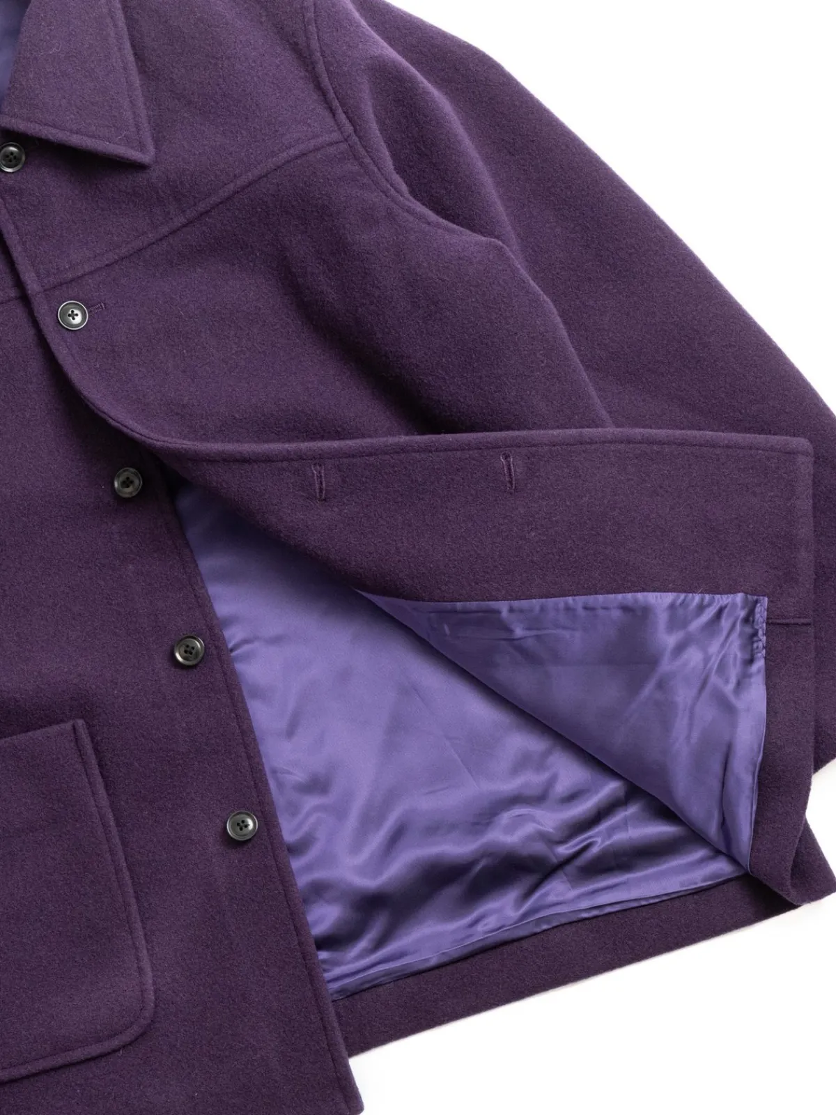 S.N. COVERALL WOOL MOLESKIN EGGPLANT | Needles Discount