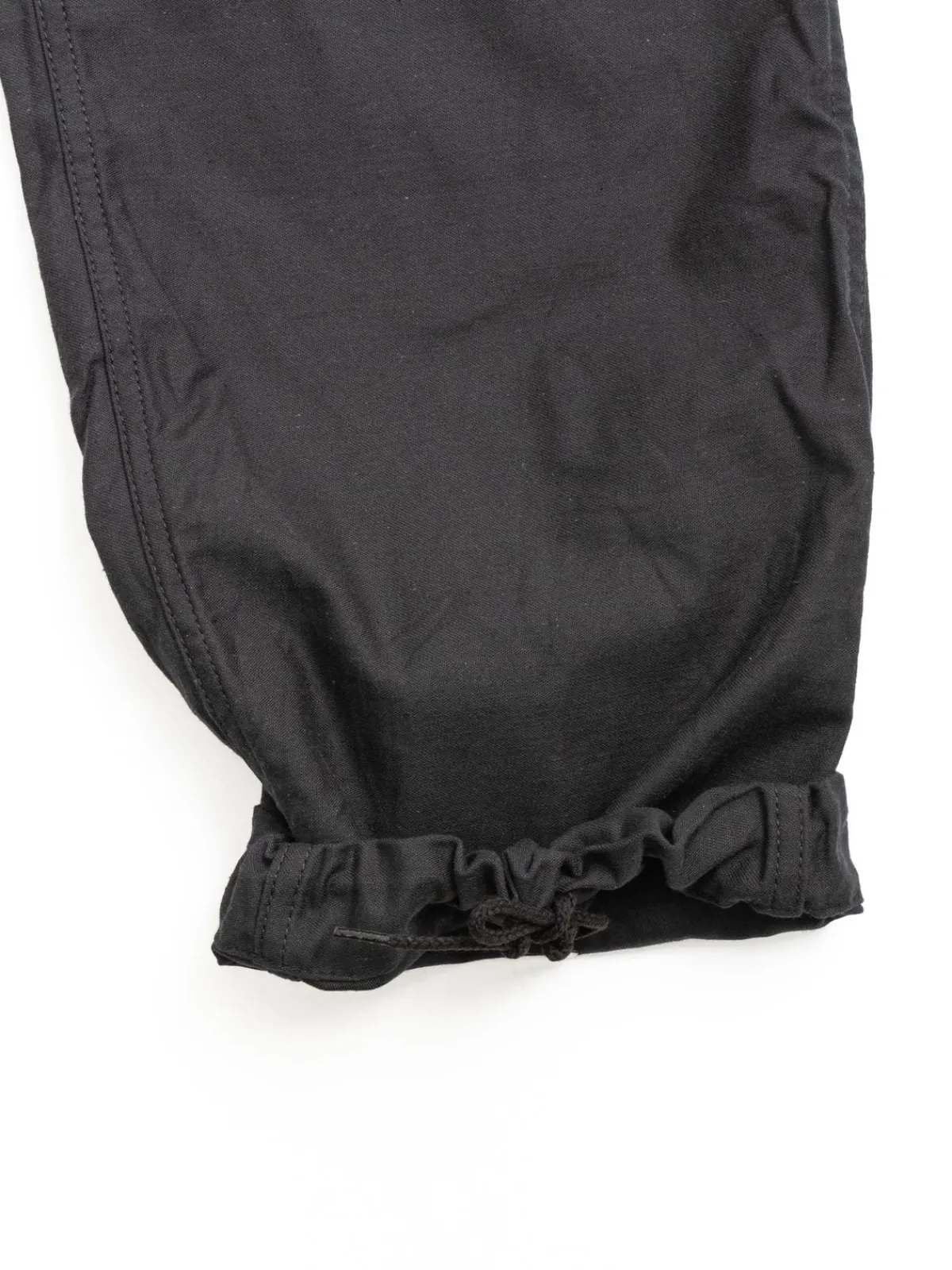 STRING FATIGUE PANT BACK SATEEN BLACK | Needles Clearance