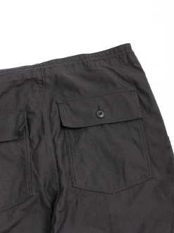 STRING FATIGUE PANT BACK SATEEN BLACK | Needles Clearance