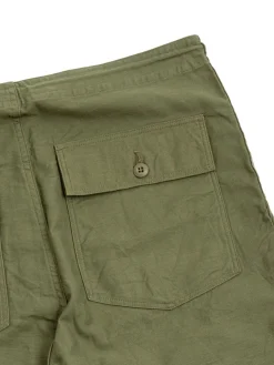 STRING FATIGUE PANT BACK SATEEN OLIVE | Needles Fashion