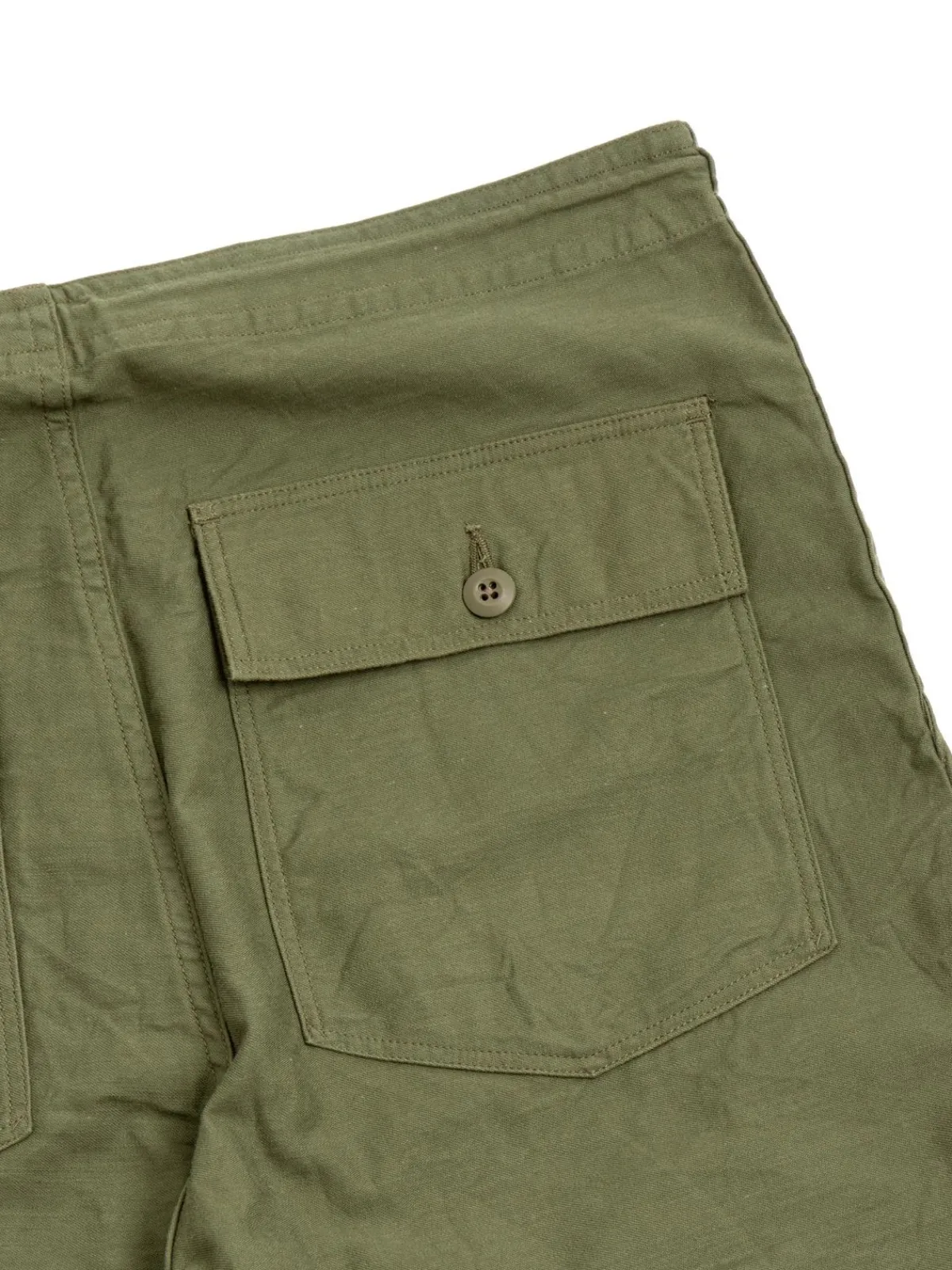 STRING FATIGUE PANT BACK SATEEN OLIVE | Needles Fashion