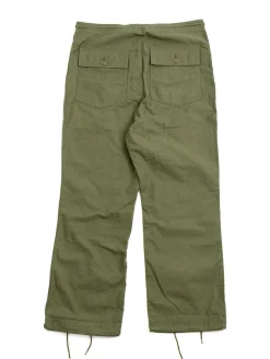 STRING FATIGUE PANT BACK SATEEN OLIVE | Needles Fashion