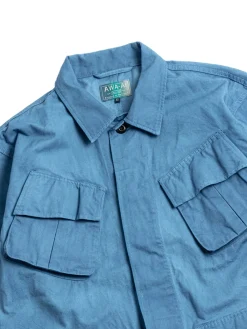 NO.4590 AWA HAND DYE JUNGLE JACKET ASAGI | Studio D&rsquo;Artisan Sale