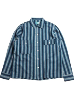NO.5706A AWA–AI HAND DYE SIJIRA SHIRT INDIGO | Studio D’Artisan Fashion