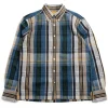 OM45100.80 RIB MADRAS TOWEL WEAVE STRAIGHT HEM BD SHIRT | TBB X OMTC New