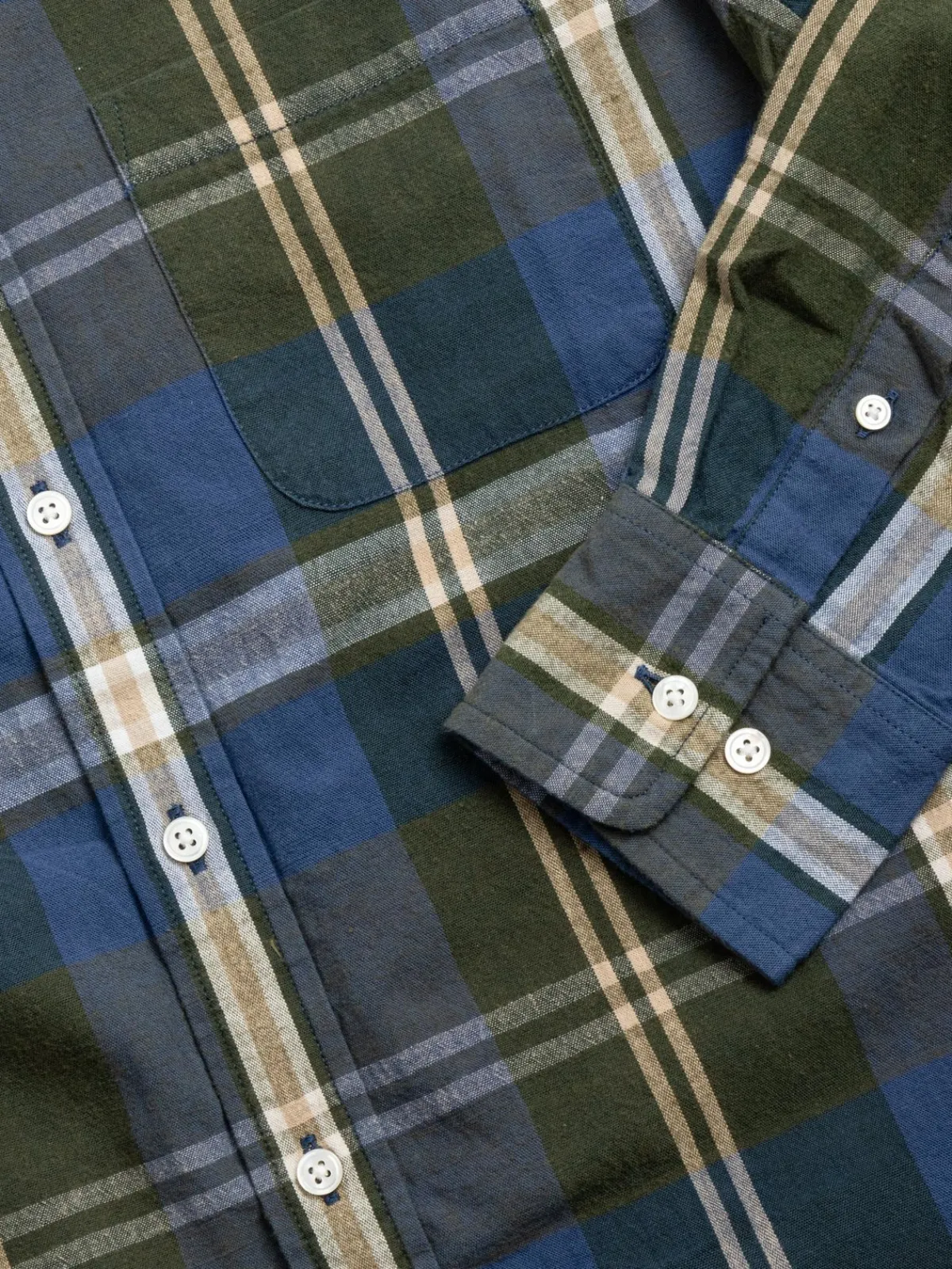 (OM45100.13) WINTER MADRAS WEAVE STRAIGHT HEM BD SHIRT | TBB X OMTC Clearance