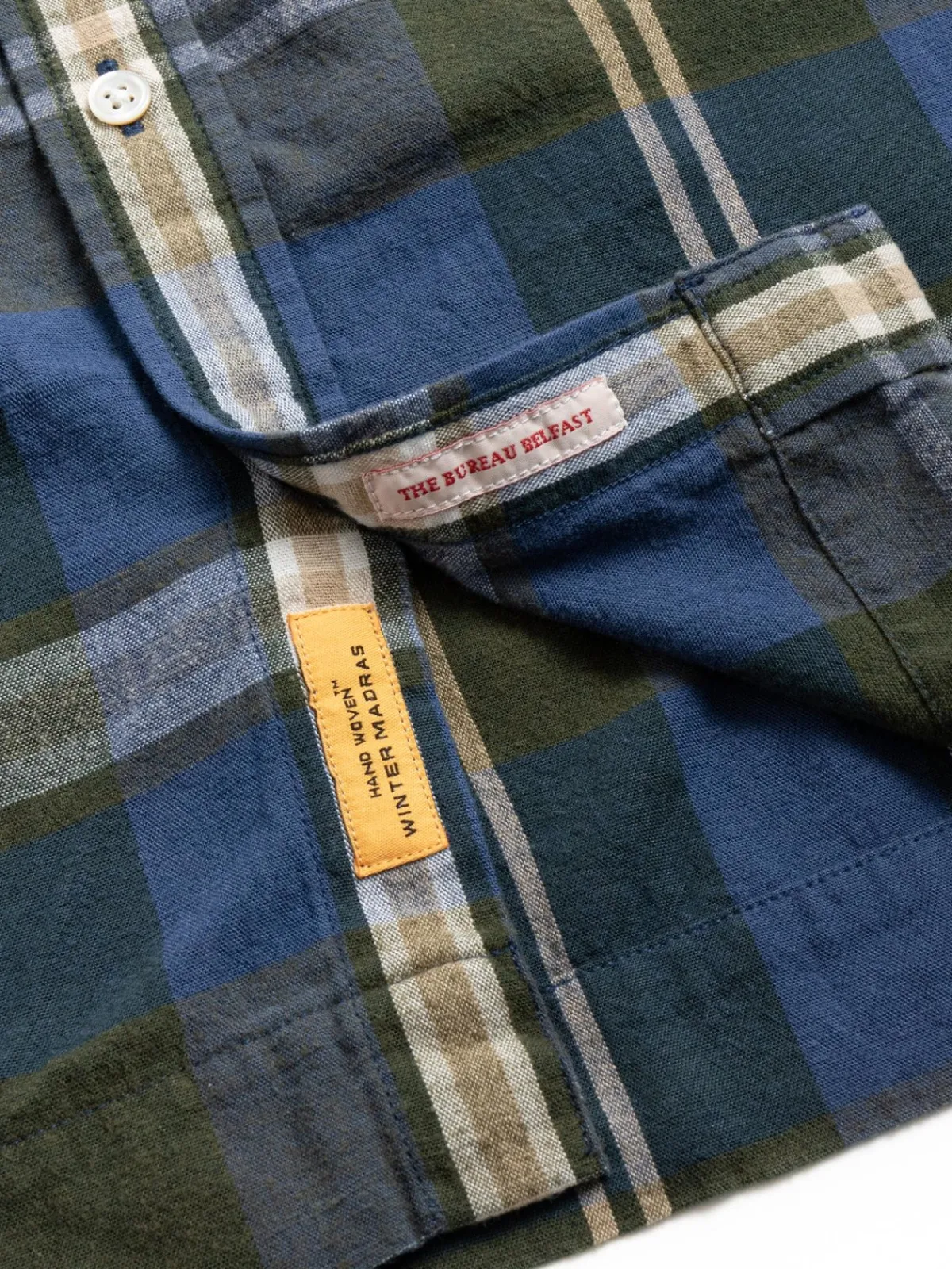 (OM45100.13) WINTER MADRAS WEAVE STRAIGHT HEM BD SHIRT | TBB X OMTC Clearance