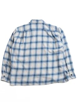 OPEN&ndash;NECKED SHIRT BLUE | SEUVAS Fashion