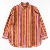 Orange Cotton Lawn Batik Stripe 19th Century BD Shirt | Engineered Garments Shop
