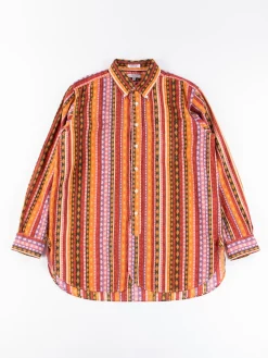 Orange Cotton Lawn Batik Stripe 19th Century BD Shirt | Engineered Garments Shop