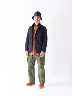 Orange Cotton Lawn Batik Stripe 19th Century BD Shirt | Engineered Garments Shop