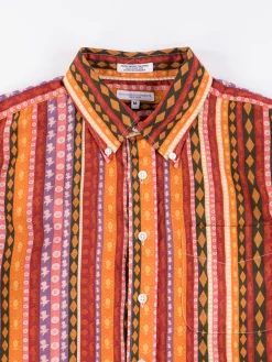 Orange Cotton Lawn Batik Stripe 19th Century BD Shirt | Engineered Garments Shop