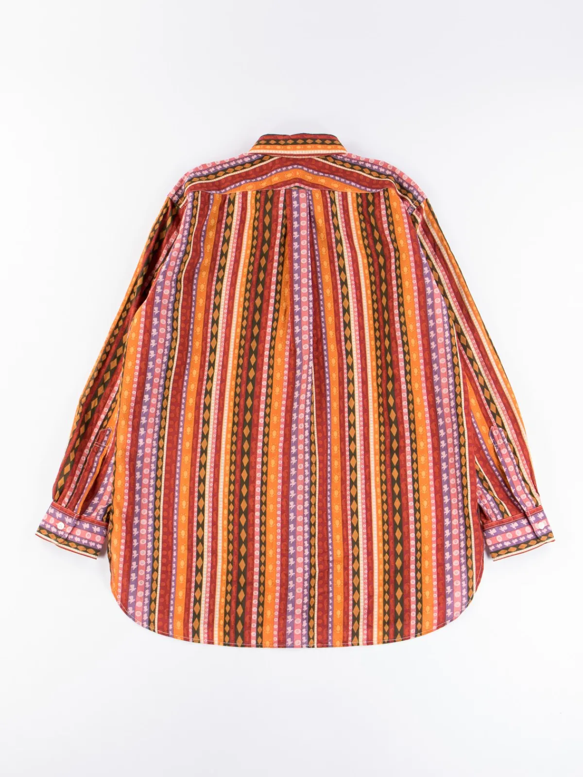 Orange Cotton Lawn Batik Stripe 19th Century BD Shirt | Engineered Garments Shop