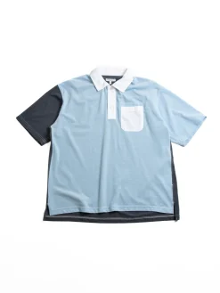 POLO SHIRT COMBO LT. BLUE COTTON PIQUE | Engineered Garments Best Sale