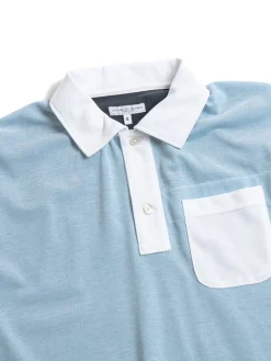 POLO SHIRT COMBO LT. BLUE COTTON PIQUE | Engineered Garments Best Sale