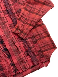 REBUILD BY FLANNEL SHIRT RIBBON WIDE OVER DYE RED (B) | Needles Outlet