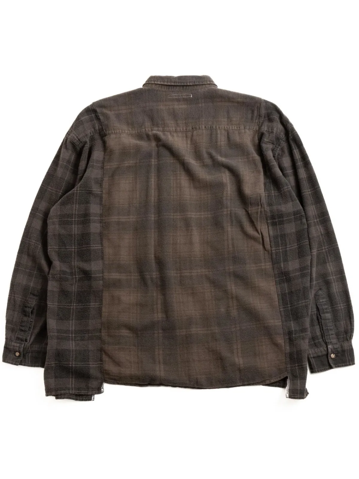 REBUILD BY FLANNEL SHIRT RIBBON WIDE OVER DYE BROWN (B) | Needles Best Sale