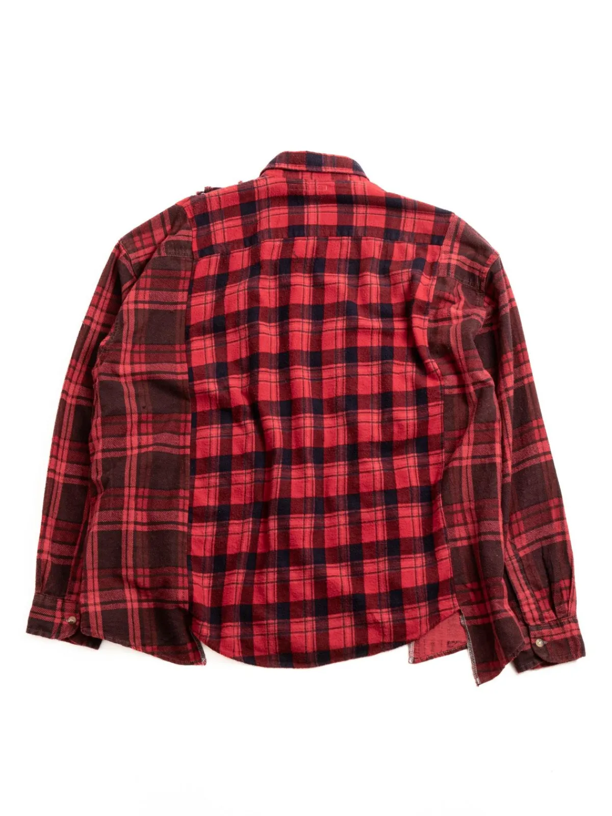 REBUILD BY FLANNEL SHIRT RIBBON WIDE OVER DYE RED (C) | Needles Store