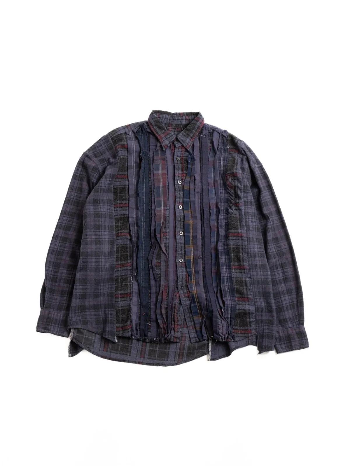 REBUILD BY FLANNEL SHIRT RIBBON WIDE OVER DYE BROWN (B) | Needles Best Sale