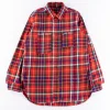 Red/Green/Yellow Cotton Twill Plaid Work Shirt | Engineered Garments Online