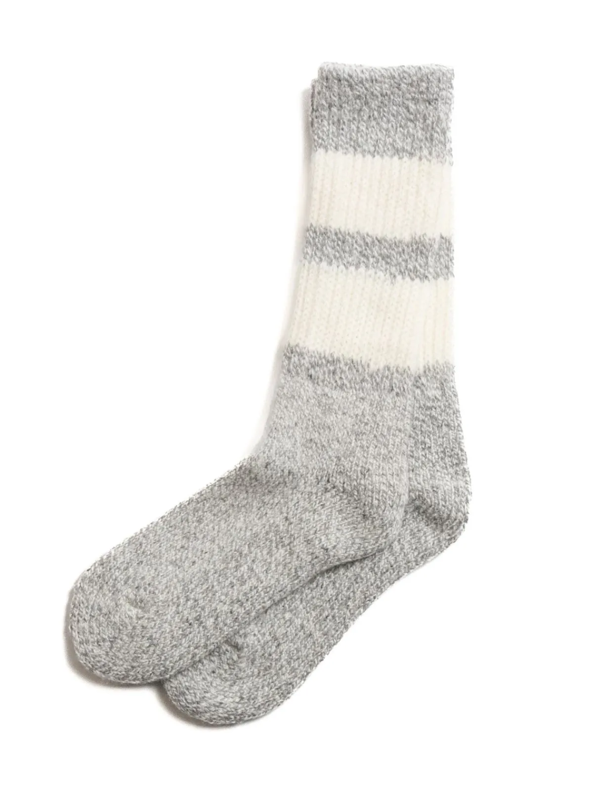 RETRO WINTER OUTDOOR SOCKS GRAY/WHITE | RoToTo Sale