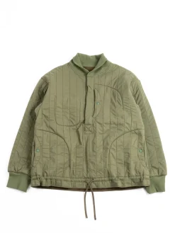 REVERSIBLE QUILT PULLOVER OLIVE | The Bureau Belfast Cheap