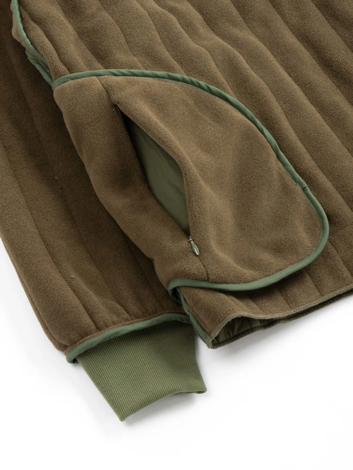 REVERSIBLE QUILT PULLOVER OLIVE | The Bureau Belfast Cheap