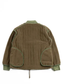 REVERSIBLE QUILT PULLOVER OLIVE | The Bureau Belfast Cheap