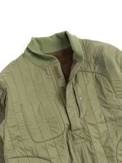 REVERSIBLE QUILT PULLOVER OLIVE | The Bureau Belfast Cheap