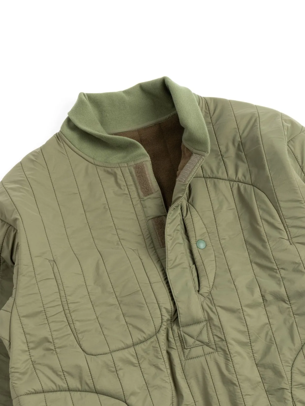 REVERSIBLE QUILT PULLOVER OLIVE | The Bureau Belfast Cheap