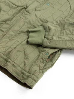 REVERSIBLE QUILT PULLOVER OLIVE | The Bureau Belfast Cheap