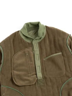 REVERSIBLE QUILT PULLOVER OLIVE | The Bureau Belfast Cheap