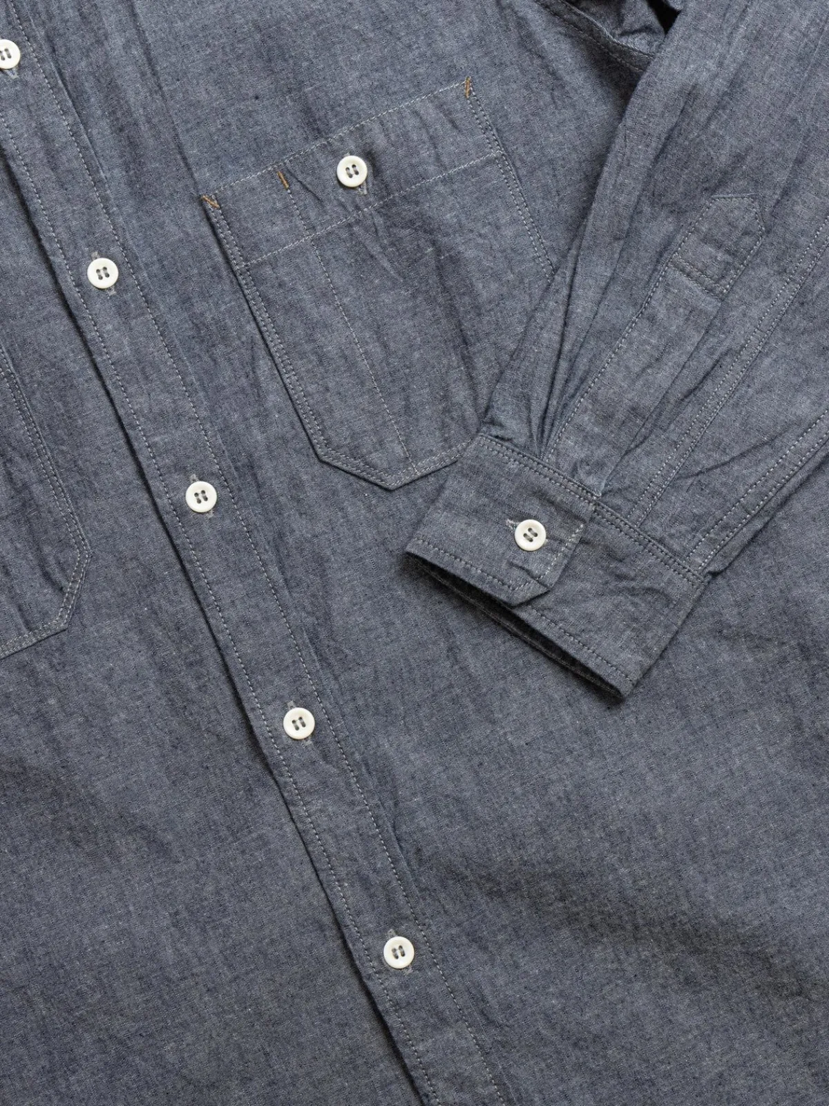 SELVEDGE INDIGO CHAMBRAY WORK SHIRTS INDIGO | SEUVAS Fashion