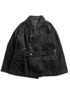 SMOKING JACKET BLACK COTTON 8W CORDUROY | Engineered Garments Flash Sale