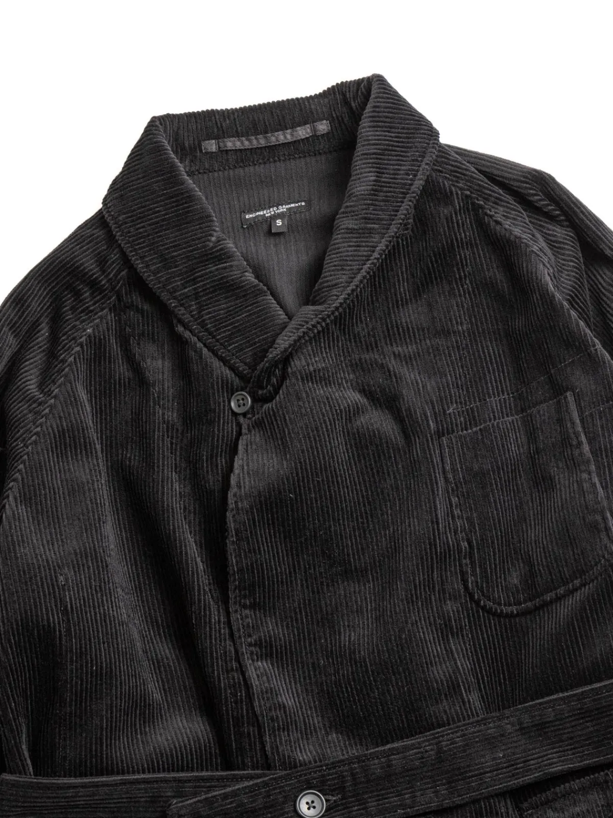 SMOKING JACKET BLACK COTTON 8W CORDUROY | Engineered Garments Flash Sale