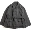 SMOKING JACKET GREY POLY WOOL HERRINGBONE | Engineered Garments Online