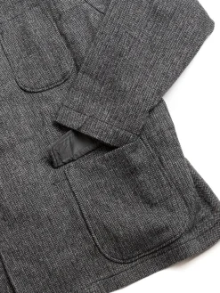 SMOKING JACKET GREY POLY WOOL HERRINGBONE | Engineered Garments Online
